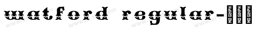 watford regular字体转换